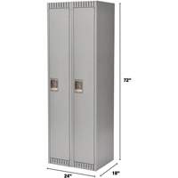 Casiers, Bloc de 2, 24" x 18" x 72", Acier, Gris, D&eacute;mont&eacute; Canadian Safety Group Inc.