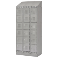 Lockers, 6 -tier, Bank of 3, 36" x 18" x 86", Steel, Grey, Knocked Down Canadian Safety Group Inc.
