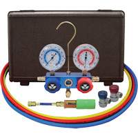 Automotive Manifold Gauge Set with Mini Dye Injector & Manual Couplers Canadian Safety Group Inc.