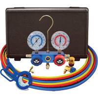Dual Manifold Gauge Set with 3-in-1 Side Mount Can Tap Valve Canadian Safety Group Inc.