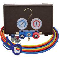 Dual Manifold Gauge Set with Manual Couplers & 3-in-1 Side Mount Can Tap Valve Canadian Safety Group Inc.