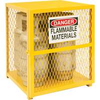 Gas Cylinder Storage Cabinet, 4 Cylinder Capacity, 30" W x 30" D x 35" H, Yellow Canadian Safety Group Inc.