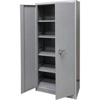 Storage Cabinet, Steel, 4 Shelves, 66" H x 30" W x 15" D, Grey Canadian Safety Group Inc.