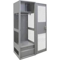Casier pour &eacute;quipement avec porte, Acier, 24" la x 24" p x 72" h, Gris Canadian Safety Group Inc.