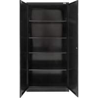 Armoire de rangement Hi-Boy, Acier, 4 Tablettes, 72" h x 36" la x 18" P, Noir Canadian Safety Group Inc.