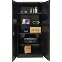 Armoire de rangement Hi-Boy, Acier, 4 Tablettes, 72" h x 36" la x 18" P, Noir Canadian Safety Group Inc.