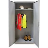 Wardrobe Storage Cabinet, Steel, 36" W x 18" D x 72" H, Grey Canadian Safety Group Inc.