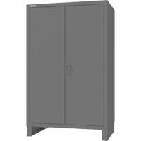 Cabinet with Recessed Pegboard Doors, Steel, 4 Shelves, 78" H x 48" W x 30" D, Grey Canadian Safety Group Inc.