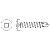 Self Drill Pan Head Screws, #10 x 3/4" L, Zinc Plated Canadian Safety Group Inc.