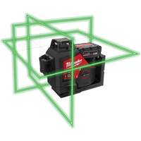 M12 360-Degree 3-Plane Cordless Laser Kit, 125' (38.1 m), 530 Nm Canadian Safety Group Inc.
