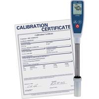 Compteur de pH &agrave; tige longue avec certificat de traçabilit&eacute; Canadian Safety Group Inc.
