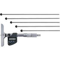 Digital Depth Micrometer with Interchangeable Rod, 0" - 12" (0 mm - 304.8 mm) Range, 0.00005" (0.001 mm) Resolution Canadian Safety Group Inc.