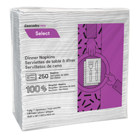 Serviettes de table &agrave; pli 1/8 Pro Select, 1 pli, 15,5" x 16" Canadian Safety Group Inc.
