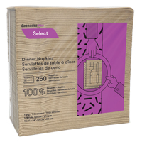 Pro Select 1/8 Fold Dinner Napkins, 1 Ply, 15.5" x 16" Canadian Safety Group Inc.