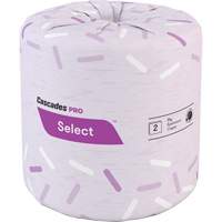Pro Select&reg; Toilet Paper, 2 Ply, 500 Sheets/Roll, White Canadian Safety Group Inc.