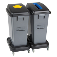 Recycling & Waste Receptacle Dolly, Polypropylene, Black, Fits: 17-1/4" x 12-1/2" Canadian Safety Group Inc.