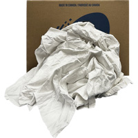 Chiffons recycl&eacute;s, Coton, Blanc, 20 lb Canadian Safety Group Inc.