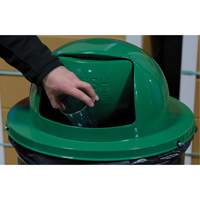 Drum Waste Disposal Top, Dome Lid, Metal, Fits Container Size: 23-1/2" Dia. Canadian Safety Group Inc.