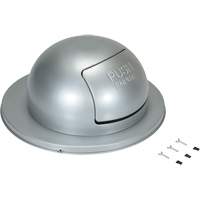 Drum Waste Disposal Top, Dome Lid, Metal, Fits Container Size: 23-1/2" Dia. Canadian Safety Group Inc.