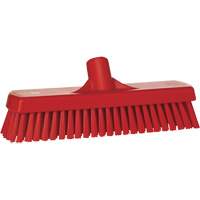 Brosse &agrave; r&eacute;curer pour planchers et murs, Crins Ferme, 12", Polyester, Rouge Canadian Safety Group Inc.