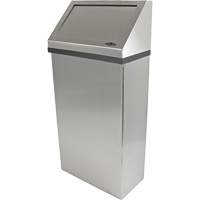 Wall Mounted Waste Receptacle, Stainless Steel, 13.2 US gal. Canadian Safety Group Inc.