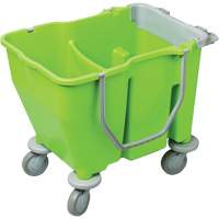 Double Mop Bucket with Wringer, 3.75 US Gal. (60 qt.) Capacity, Green Canadian Safety Group Inc.