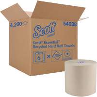 Essential 100% Recycled Brown Hard Roll Towels, 1 Ply, Standard, 700' L Canadian Safety Group Inc.