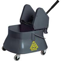 Champ Mop Bucket & Wringer, Down Press, 6.5 US Gal. (26 Quart)/7.5 US Gal. (30 Quarts), Grey Canadian Safety Group Inc.