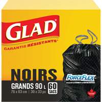 Sacs &agrave; ordures 90 L, R&eacute;gulier, 30" la x 33" lo, Noir Canadian Safety Group Inc.