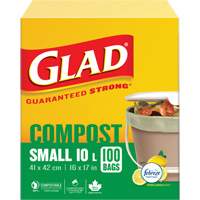 Petits sacs de compostage, R&eacute;gulier, 17" lo x 16" la, Brun, Capacit&eacute; de 10 L (3 gal.) Canadian Safety Group Inc.