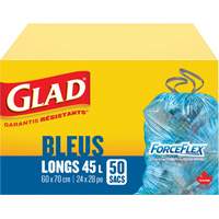 Sacs de recyclage 45 L, R&eacute;gulier, 24" la x 28" lo, Bleu Canadian Safety Group Inc.