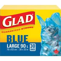 Sacs de recyclage 45 L, R&eacute;gulier, 30" la x 33" lo, Bleu Canadian Safety Group Inc.