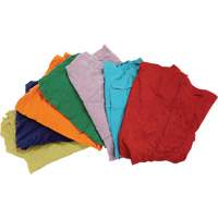Chiffons fabriqu&eacute;s &agrave; partir de mat&eacute;riaux recycl&eacute;s, Coton, M&eacute;lange de couleurs, 25 lb Canadian Safety Group Inc.