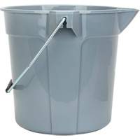 Round Bucket with Pouring Spout, 2.64 US Gal. (10.57 qt.) Capacity, Grey Canadian Safety Group Inc.