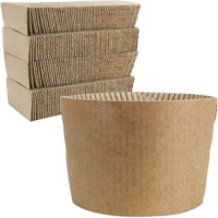 Manchons Kraft pour gobelet de caf&eacute;, Papier, 12 oz - 20 oz, Brun Canadian Safety Group Inc.