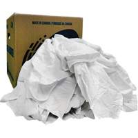 Chiffons recycl&eacute;s, Coton, Blanc, 10 lb Canadian Safety Group Inc.