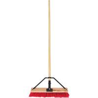 Push Broom with Braced Handle, 18", Medium, PVC Bristles Canadian Safety Group Inc.