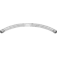 90° Curved Curtain Partition Track with Splicers, 3' L Canadian Safety Group Inc.