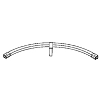 Floor Mounted 90° Curved Curtain Partition Track, 3' L Canadian Safety Group Inc.