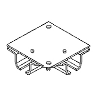 Ceiling Mount Curtain Partition 90° Corner Connector Canadian Safety Group Inc.