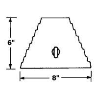 Wheel Chock, 9" x 8" x 6", Black Canadian Safety Group Inc.