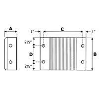 Butoirs de quai lamell&eacute;s, Horizontal, Caoutchouc, 12" la x 6" p x 10" h Canadian Safety Group Inc.