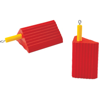 Cales-roue pour usage g&eacute;n&eacute;ral, Polyur&eacute;thane, Orange, 10" la x 8-1/2" p x 5" h Canadian Safety Group Inc.