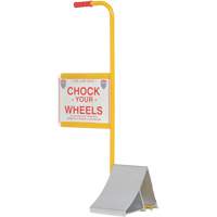 Wheel Chock with Handle & Sign, 7" W x 11-7/8" D x 7-11/16" H Canadian Safety Group Inc.