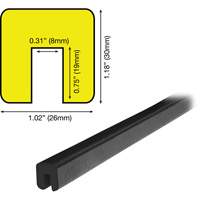G Profile 5M Edge Protection Bumper Guard, 2' (0.6096 m) Long Canadian Safety Group Inc.