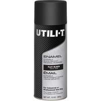 Peinture-&eacute;mail en a&eacute;rosol polyvalent UTILI-T, Noir, Plat, 10 oz/283 g, Canette a&eacute;rosol Canadian Safety Group Inc.