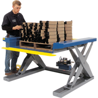 Hydraulic Floor-Height Scissor Lift Tables, Steel, 2000 lbs. Capacity Canadian Safety Group Inc.