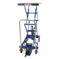 Pneumatic Hydraulic Scissor Lift Table, Steel, 35-1/2" L x 20" W, 800 lbs. Cap. Canadian Safety Group Inc.