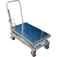 Pneumatic Hydraulic Scissor Lift Table, Stainless Steel, 35-1/2" L x 20" W, 800 lbs. Cap. Canadian Safety Group Inc.