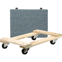 Wood Dollies - Medium-Duty, Polyolefin Wheels, 900 lbs. Capacity, 18" W x 24" D x 7" H Canadian Safety Group Inc.